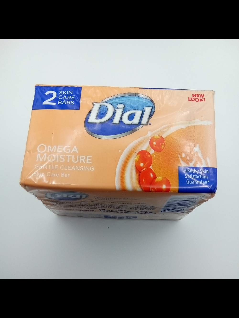 New Dial 2-pk Omega Moisture Gentle Cleansing Skin Care Soap Bar Glycerin Sealed